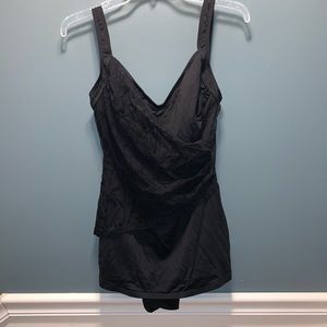 Black one piece swim suit
